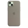 Apple custodia in silicone con MagSafe iPhone 15 Plus color argilla