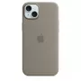 Apple custodia in silicone con MagSafe iPhone 15 Plus color argilla