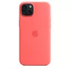 Custodia in silicone Apple compatibile MagSafe iPhone 15 Plus guava