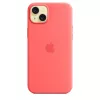 Custodia in silicone Apple compatibile MagSafe iPhone 15 Plus guava