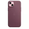 Custodia Apple FineWoven compatibile MagSafe iPhone 15 Plus mulberry