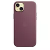 Custodia Apple FineWoven compatibile MagSafe iPhone 15 Plus mulberry