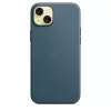 Custodia Apple FineWoven compatibile MagSafe iPhone 15 Plus blu pacifico