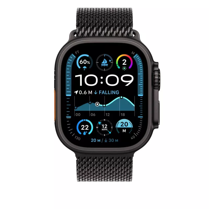 Cinturino Apple 49mm Milanaise nero titanio - Small