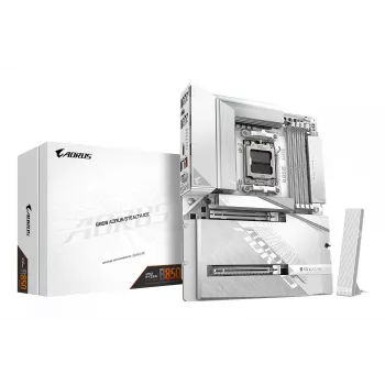 Scheda madre GIGABYTE B850 AORUS STEALTH ICE ATX per AMD socket AM5 — B850, 14+2+2 VRM, DDR5 fino a 8200 MHz (OC), 2×PCIe5, 2×PCIe4 M.2, Wi‑Fi 7, 5GbE