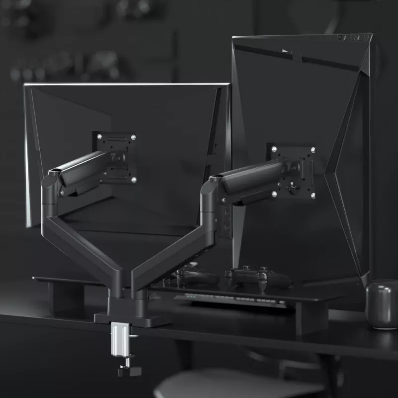 Braccio doppio per monitor regolabile da scrivania GEMBIRD 17-32 pollici, nero