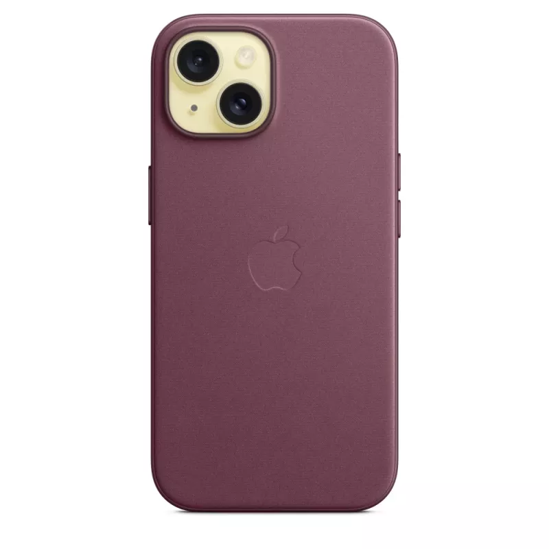 APPLE custodia FineWoven compatibile MagSafe iPhone 15 Mulberry