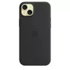 APPLE Custodia in silicone Apple compatibile MagSafe iPhone 15 Plus nero