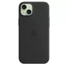 APPLE Custodia in silicone Apple compatibile MagSafe iPhone 15 Plus nero