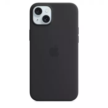 APPLE Custodia in silicone Apple compatibile MagSafe iPhone 15 Plus nero