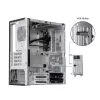 Chieftec BS-20B-OP case per PC Mini Tower, microATX/Mini-ITX, senza alimentatore, 2x 3,5″, 2x 2,5″, 1x 5,25″ vano, scheda grafica max 270 mm, USB-C, ventola da 90 mm, nero