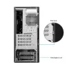 Chieftec BS-20B-OP case per PC Mini Tower, microATX/Mini-ITX, senza alimentatore, 2x 3,5″, 2x 2,5″, 1x 5,25″ vano, scheda grafica max 270 mm, USB-C, ventola da 90 mm, nero