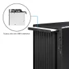 Chieftec BS-20B-OP case per PC Mini Tower, microATX/Mini-ITX, senza alimentatore, 2x 3,5″, 2x 2,5″, 1x 5,25″ vano, scheda grafica max 270 mm, USB-C, ventola da 90 mm, nero