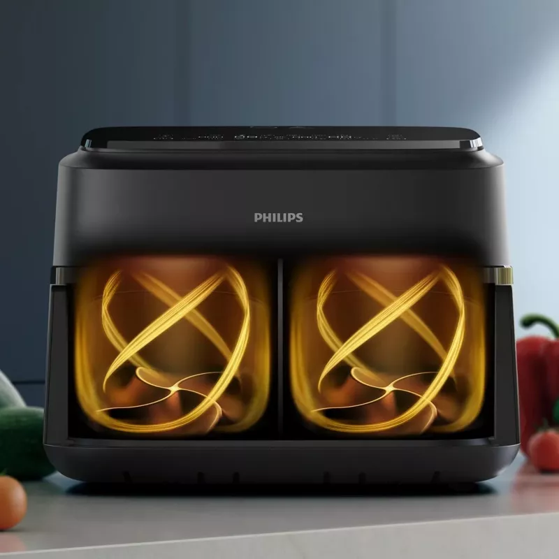 Philips serie 1000 NA150/00 friggitrice doppia 7 l a installazione libera 2450 W friggitrice ad aria nera