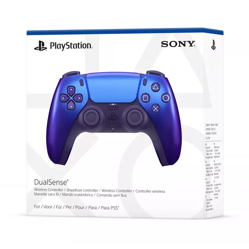Gamepad Sony Indigo Bluetooth/USB per PlayStation 5 — wireless e con filo, USB-C, altoparlante, uscita cuffie