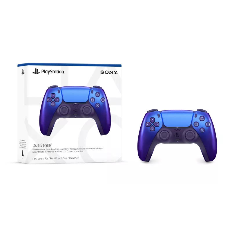 Gamepad Sony Indigo Bluetooth/USB per PlayStation 5 — wireless e con filo, USB-C, altoparlante, uscita cuffie