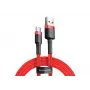 Cavo di ricarica rapida Cafule intrecciato BASEUS – USB Type-A a Type-C 2 A – 2 m – rosso (nylon)