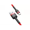 Cavo di ricarica rapida Cafule intrecciato BASEUS – USB Type-A a Type-C 2 A – 2 m – rosso (nylon)