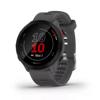 Smartwatch GARMIN Forerunner 55, cassa rotonda 42 mm, grigio, cinturino in silicone, GPS/GLONASS/Galileo, impermeabilità 5 ATM