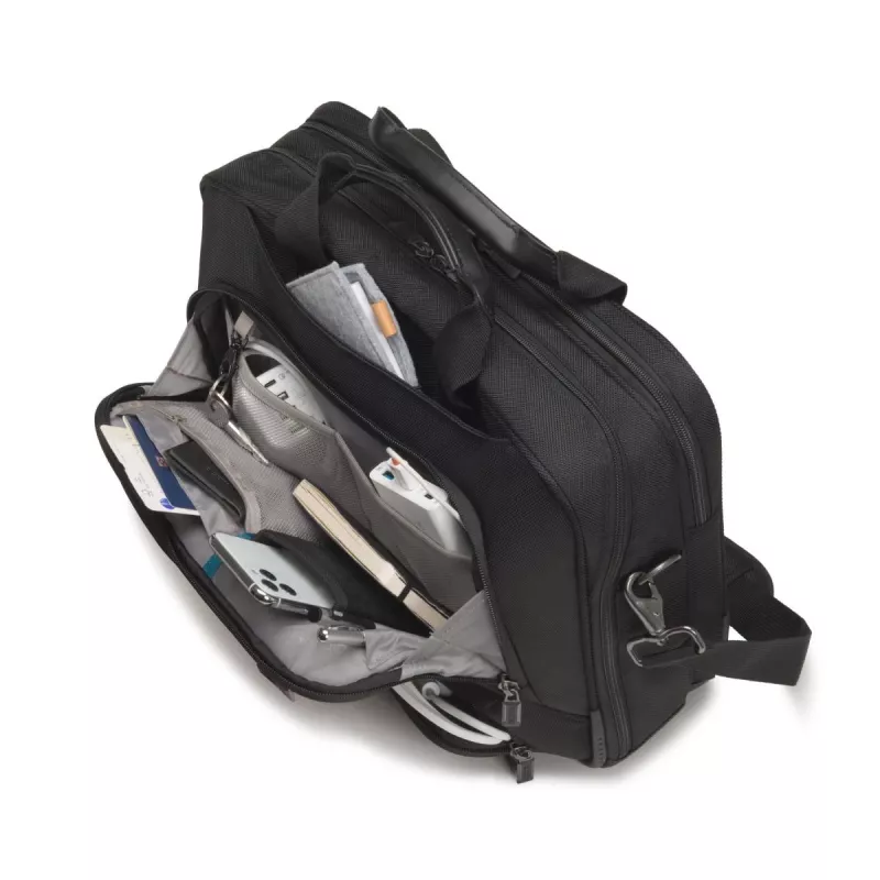 DICOTA Top Traveller Pro - borsa per notebook 12-14,1 pollici - nero / poliestere RPET 1680d