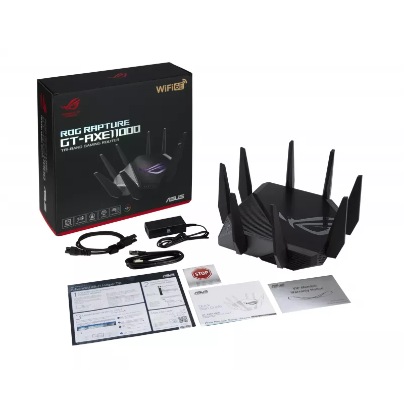 ASUS GT-AXE11000 router wireless Gigabit Ethernet tri-band (2,4 GHz / 5 GHz / 6 GHz) nero