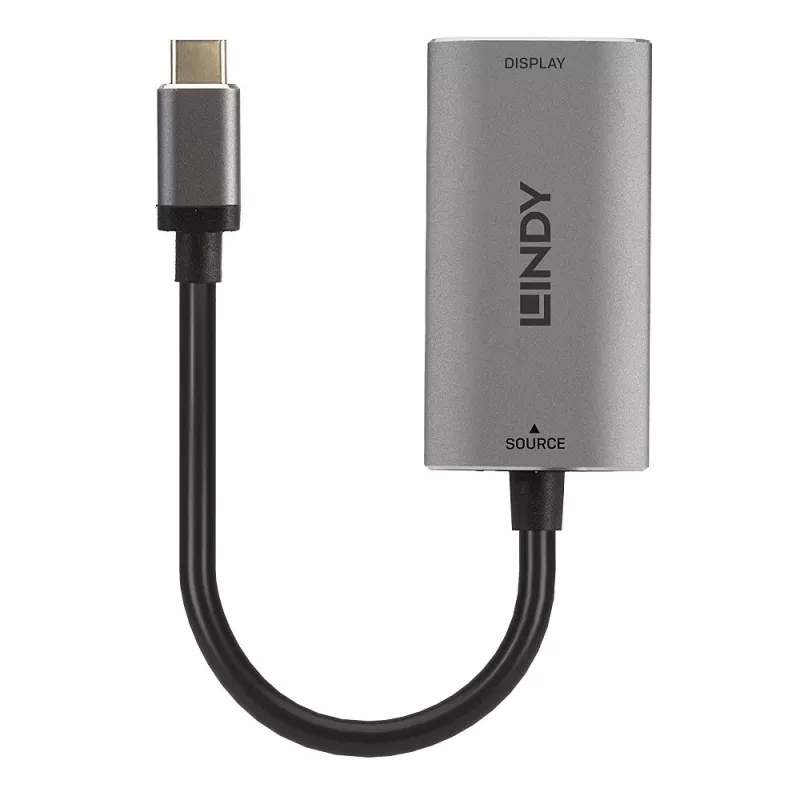 Lindy convertitore USB Type-C su HDMI 8K60, 0,11 m, USB Type-C, HDMI, connettore maschio, connettore femmina, dritto