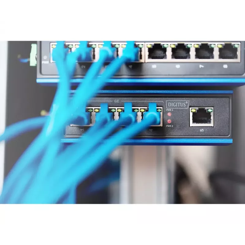 Digitus DN-651118 switch Gigabit industriale a 5 porte, non gestito, guida DIN