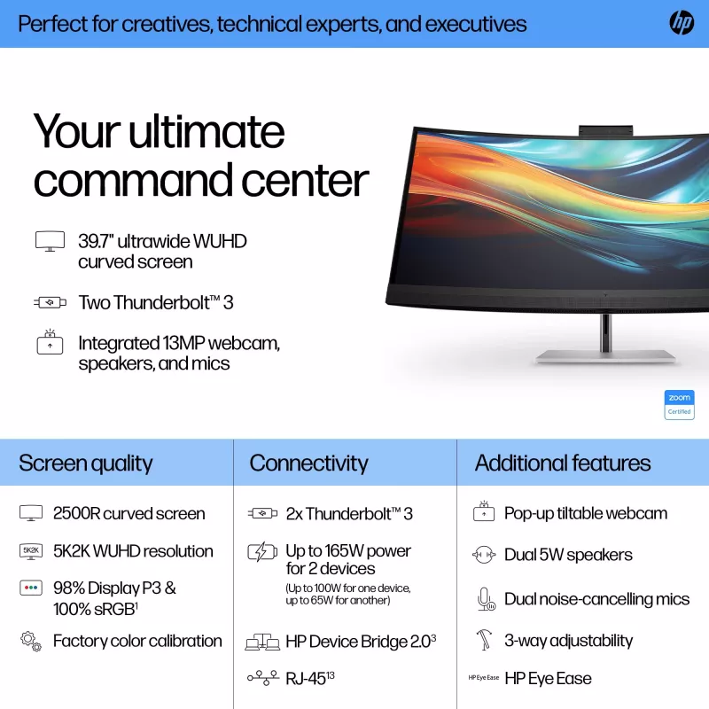 Monitor per conferenze HP Series 7 Pro 39,7 pollici 5K2K-740pm
