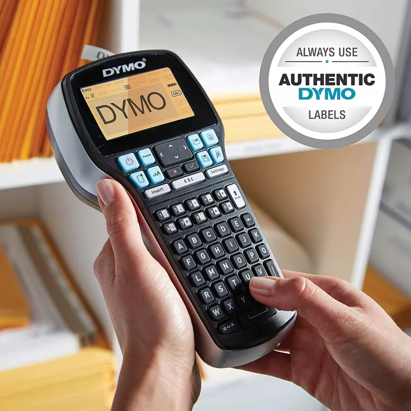 DYMO LabelManager 420P set stampante etichette ad alte prestazioni con batteria e portatile | tastiera ABC con 4 rotoli di etichette D1 e valigetta