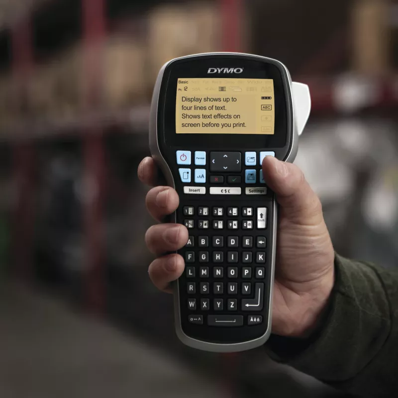 DYMO LabelManager 420P set stampante etichette ad alte prestazioni con batteria e portatile | tastiera ABC con 4 rotoli di etichette D1 e valigetta