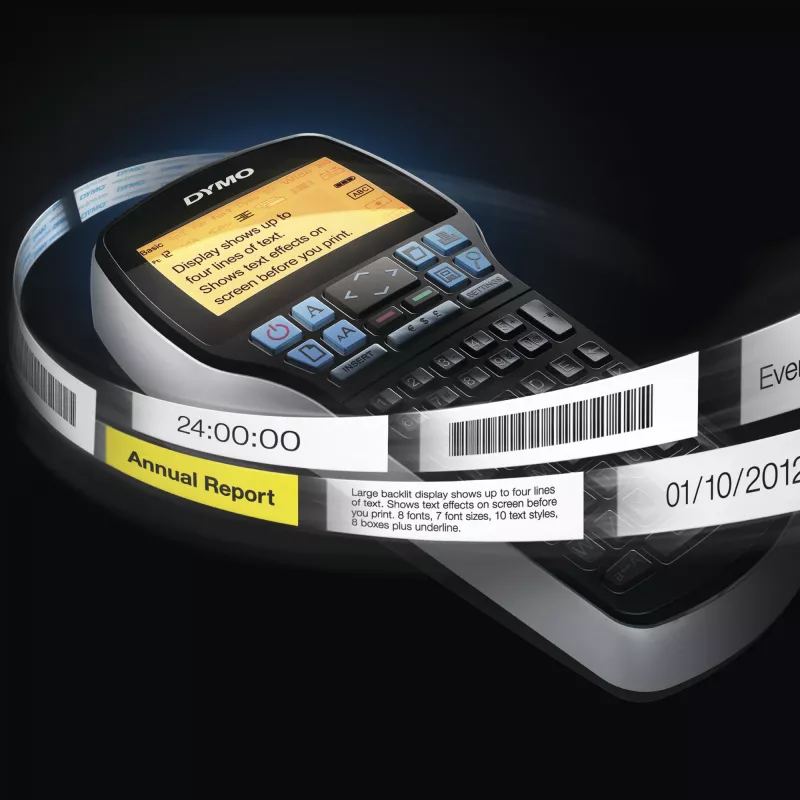 DYMO LabelManager 420P set stampante etichette ad alte prestazioni con batteria e portatile | tastiera ABC con 4 rotoli di etichette D1 e valigetta