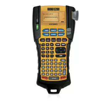 DYMO RHINO 5200 stampante industriale per etichette | kit etichettatrice con valigetta | tasti rapidi che fanno risparmiare tempo, stampa veloce, etichettatrice durevole per cantieri e attività di etichettatura impegnative (spina EU Type-C)