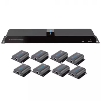 Techly HDMI 1x8 Extender Splitter su CAT6/6a/7 50 m con canale di ritorno IR IDATA EX-HL81TY