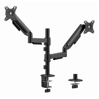 Supporto per monitor da tavolo Gembird MA-DA2P-02 per 2 schermi, fino a 81,3 cm (32 pollici), VESA 75x75–100x100, peso max. 9 kg per schermo, morsetto/passaggio da tavolo, nero