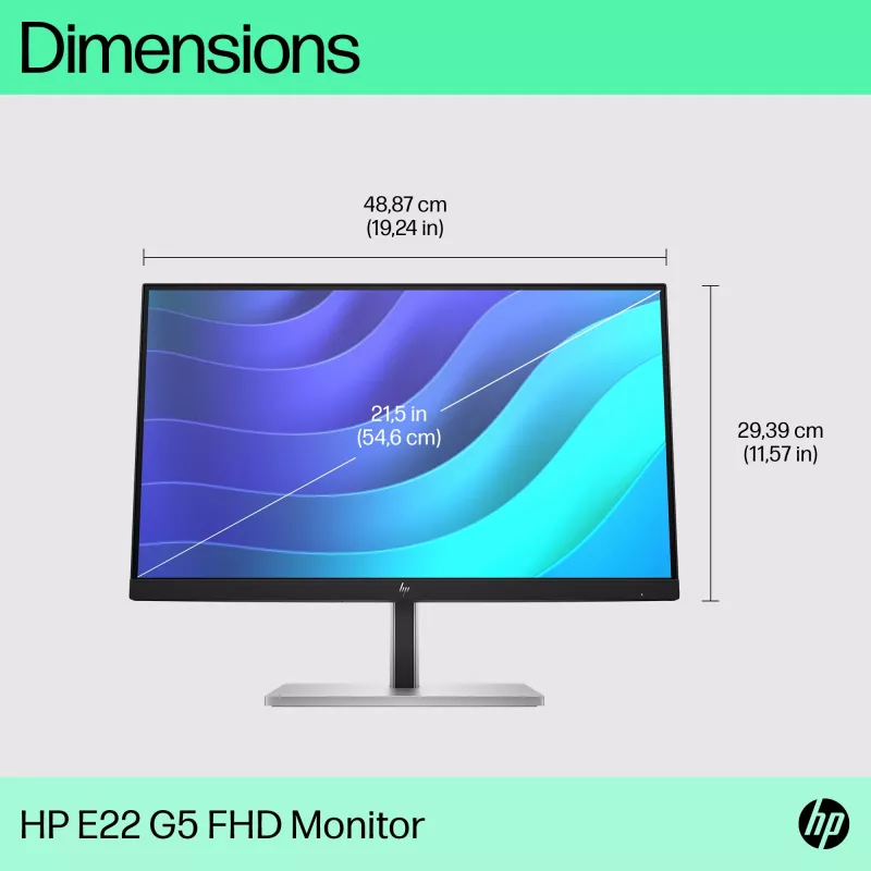 Monitor HP E-Series E22 G5 FHD, 54,6 cm (21,5
