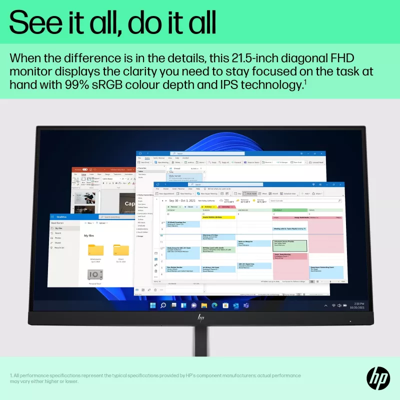 Monitor HP E-Series E22 G5 FHD, 54,6 cm (21,5