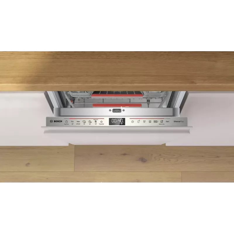 Lavastoviglie da incasso Bosch Serie 6 SPV6EMX09E, Slimline 45 cm, 10 coperti, 6 programmi, 44 dB, classe di efficienza energetica B