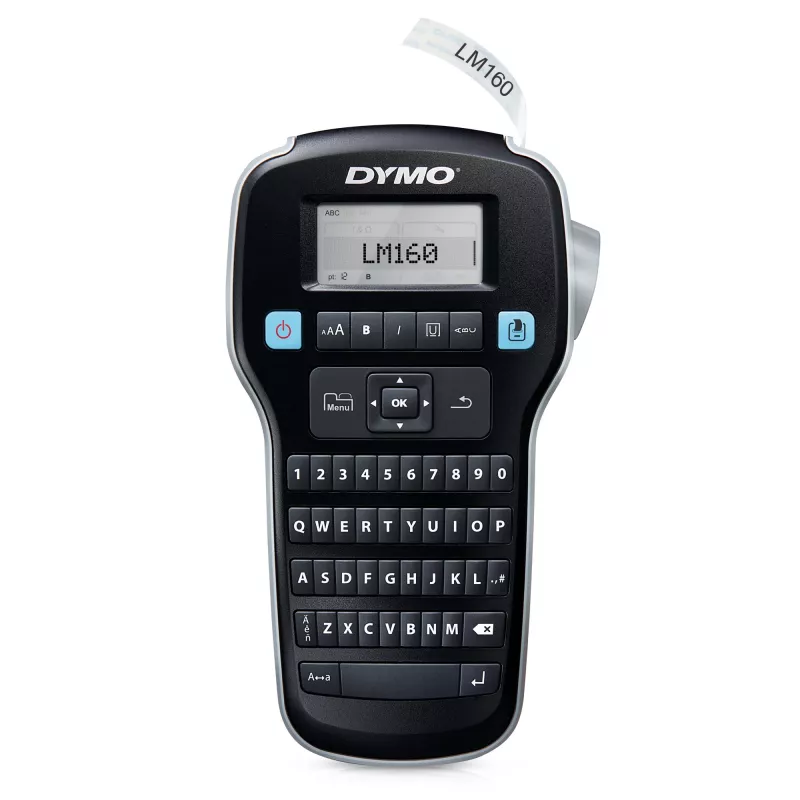 DYMO LabelManager 160 etichettatrice | etichettatrice portatile con tastiera QWERTZ | include nastro etichette D1 nero e bianco (12 mm) | per casa e ufficio