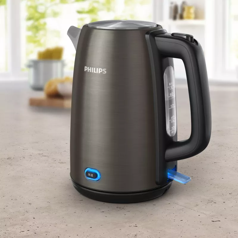 Bollitore elettrico Philips HD9353/90 1,7 L 2060 W acciaio inox, nero
