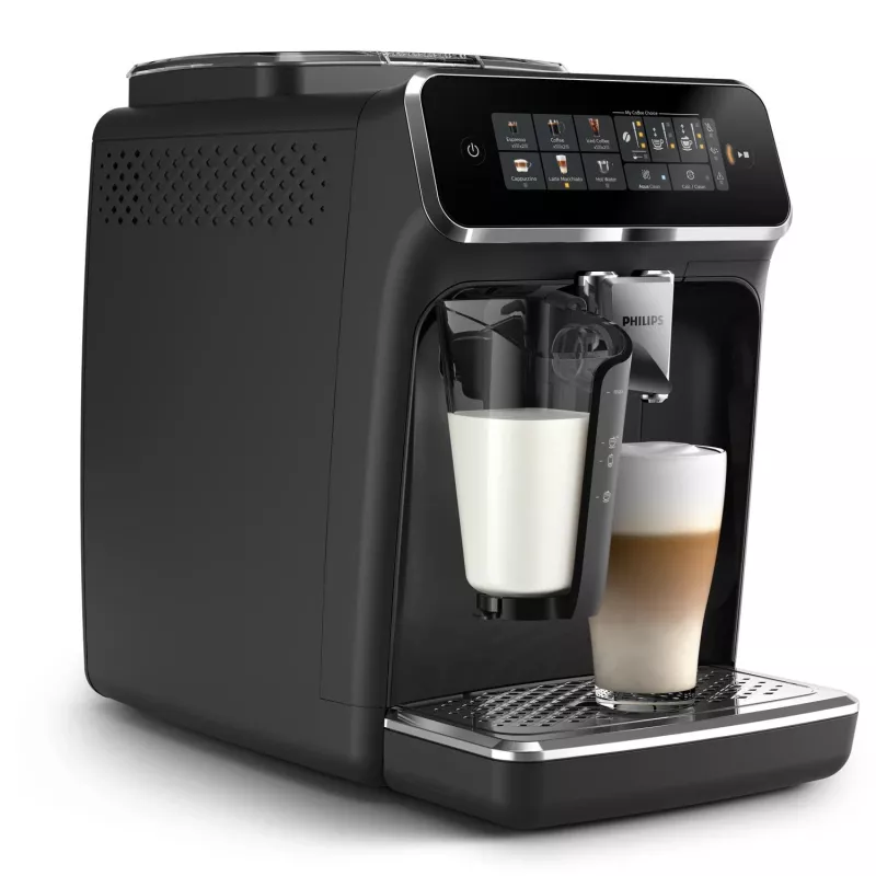 Macchina per caffè espresso Philips EP3341/50 automatica, serbatoio acqua 1,8 l, contenitore chicchi 275 g, contenitore latte 0,26 l, 15 bar, macinacaffè in ceramica