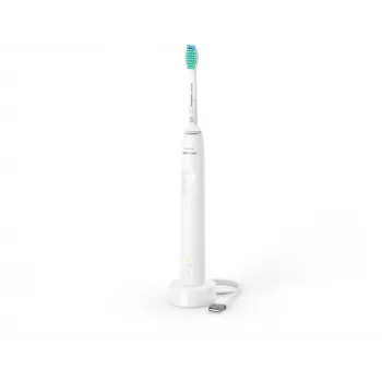 Spazzolino sonico Philips 3100 series HX3671/13 – tecnologia sonica, 31.000 movimenti/min., sensore di pressione, Li-Ion, batteria integrata, 1 testina, bianco