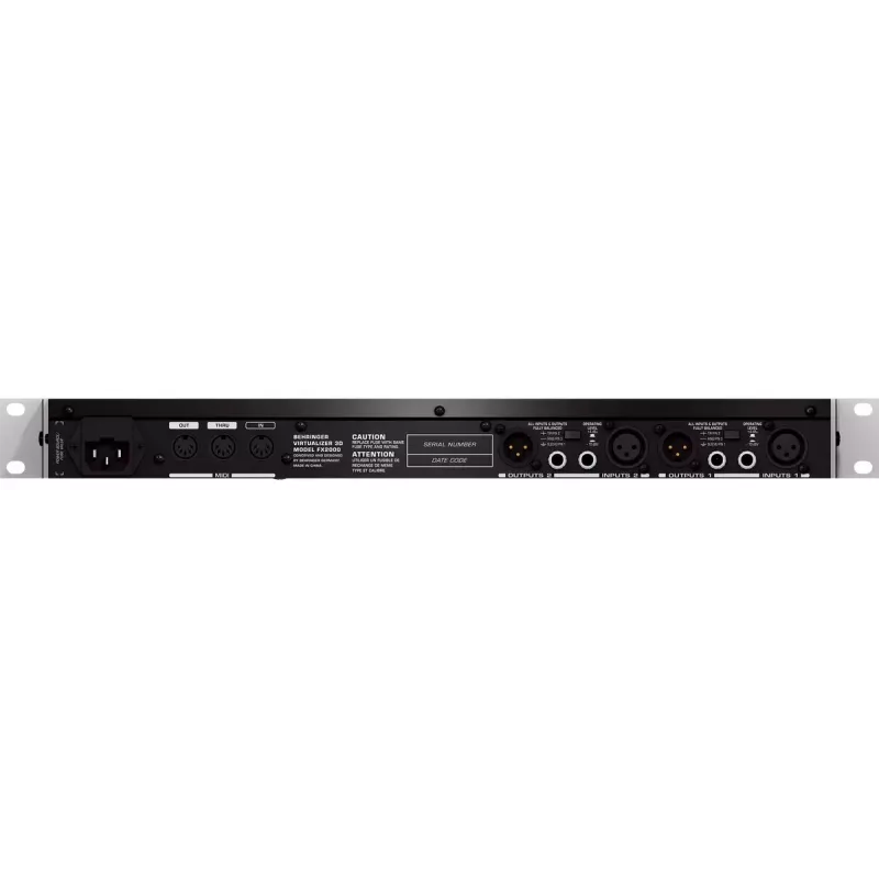 Processore di effetti Behringer FX2000 larghezza 44,5 mm profondità 483 mm altezza 217 mm