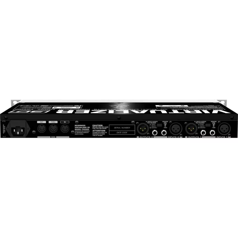 Processore di effetti Behringer FX2000 larghezza 44,5 mm profondità 483 mm altezza 217 mm