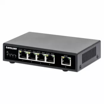 Switch Intellinet 5 porte Gigabit Ethernet PoE+ 62W 4 porte PSE