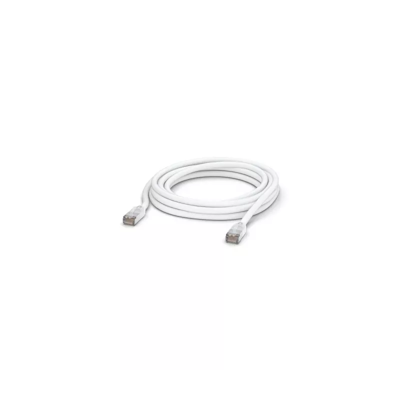 Cavo patch di rete UBIQUITI UACC-CABLE-PATCH-OUTDOOR-5M-W, RJ-45 Cat5e, treccia di rame, 5 m, bianco, S/UTP