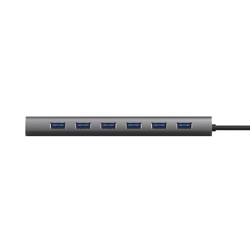 Trust Halyx 24967 hub USB a 7 porte, USB 3.2 Gen 1, Type-A, 5000 Mbit/s, argento