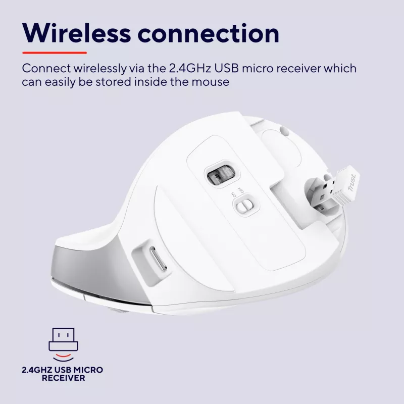 Trust Bayo II mouse da ufficio per destrimani RF wireless ottico 2400 DPI