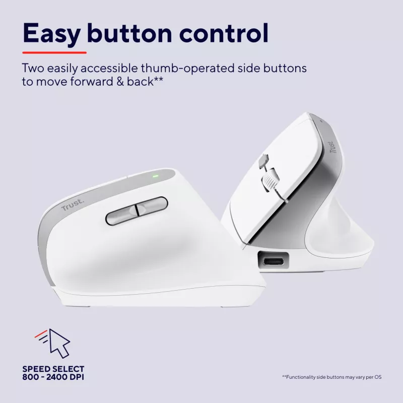 Trust Bayo II mouse da ufficio per destrimani RF wireless ottico 2400 DPI