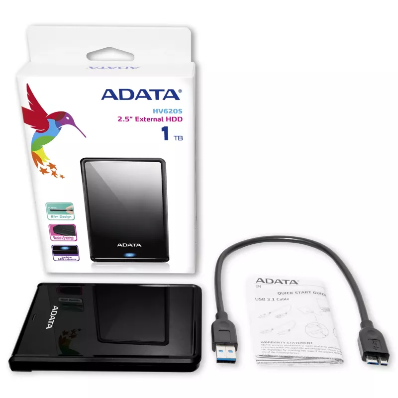 ADATA HV620S disco rigido esterno 1 TB 2,5