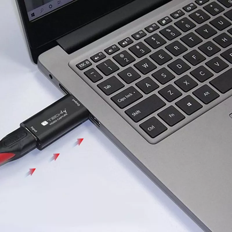 Techly I-USB-VIDEO-1080TY video grabber da HDMI a USB, 1920x1080 (1080p)